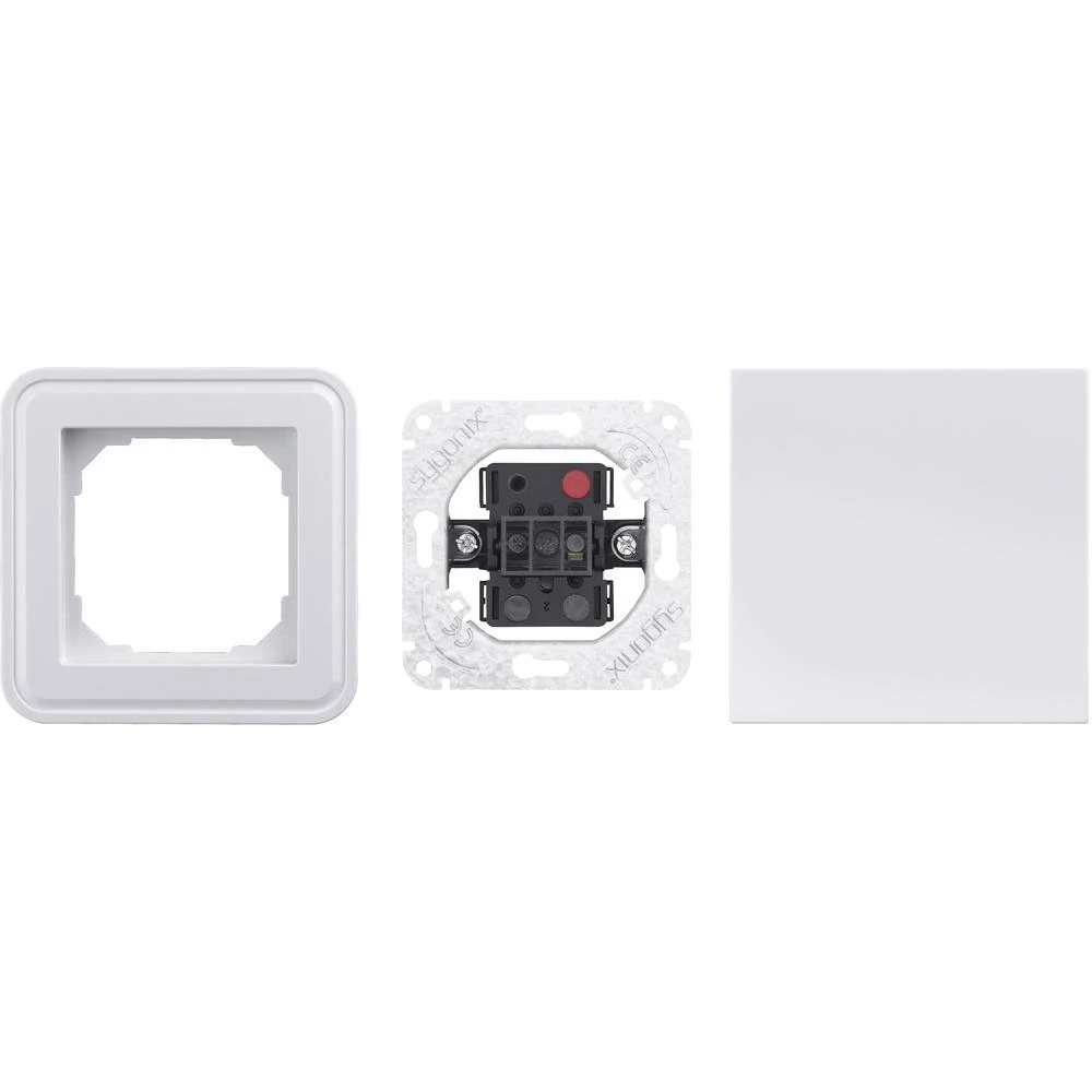 Umetak izmjenični prekidač SX.11 sygonix 33594S + 33592C + 33598R sygonix-bijela sjajna slika