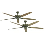 Stropni ventilator CasaFan CLASSIC ROYAL 180 MA (promjer) 180 cm boja krila: javor, bukva, boja kućišta: antik mesing