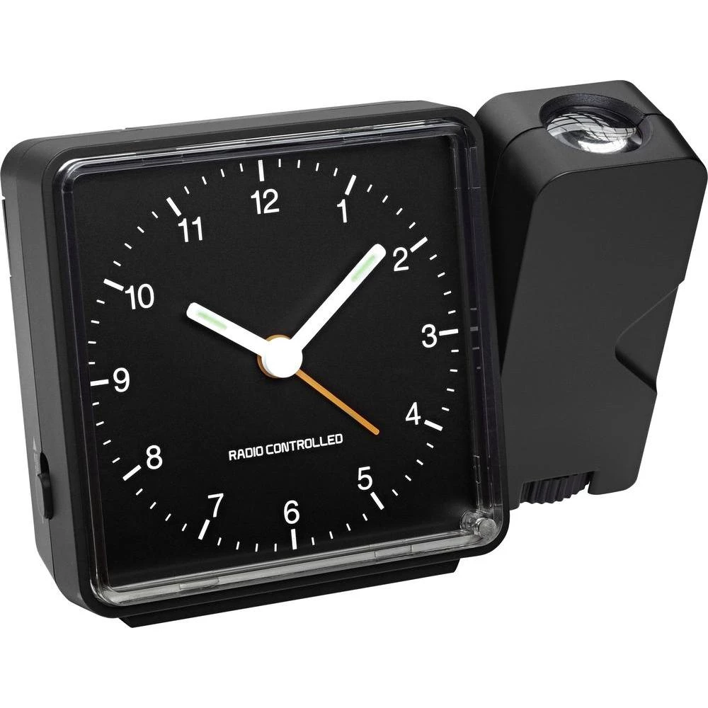 TFA radijski kontrolirani projekcijski sat, crni slika