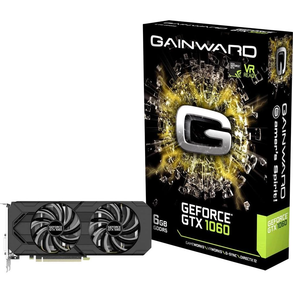 Grafička kartica Gainward Nvidia GeForce GTX1060 6 GB GDDR5-RAM PCIe x16 HDMI™, DisplayPort, DVI slika