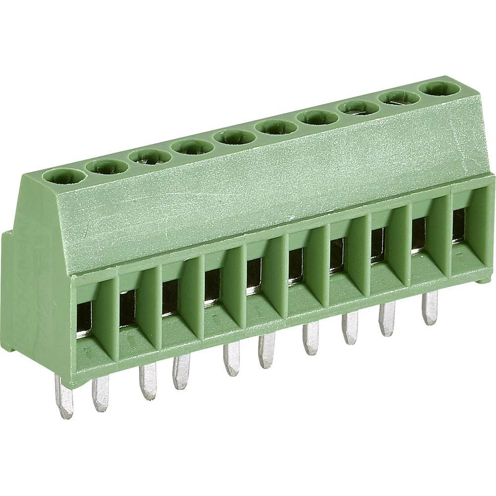 Vijčane spojke-blok 1.4 mm broj polova: 10 1-282834-0 TE Connectivity zelene boje 1 kom. slika