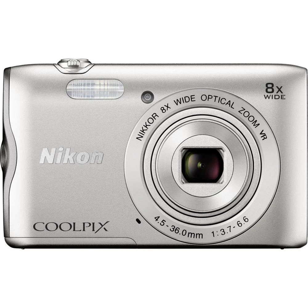 Digitalna kamera Coolpix A-300 Nikon 20.1 mil. piksela optički zoom: 8 x srebrna Bluetooth, WiFi slika