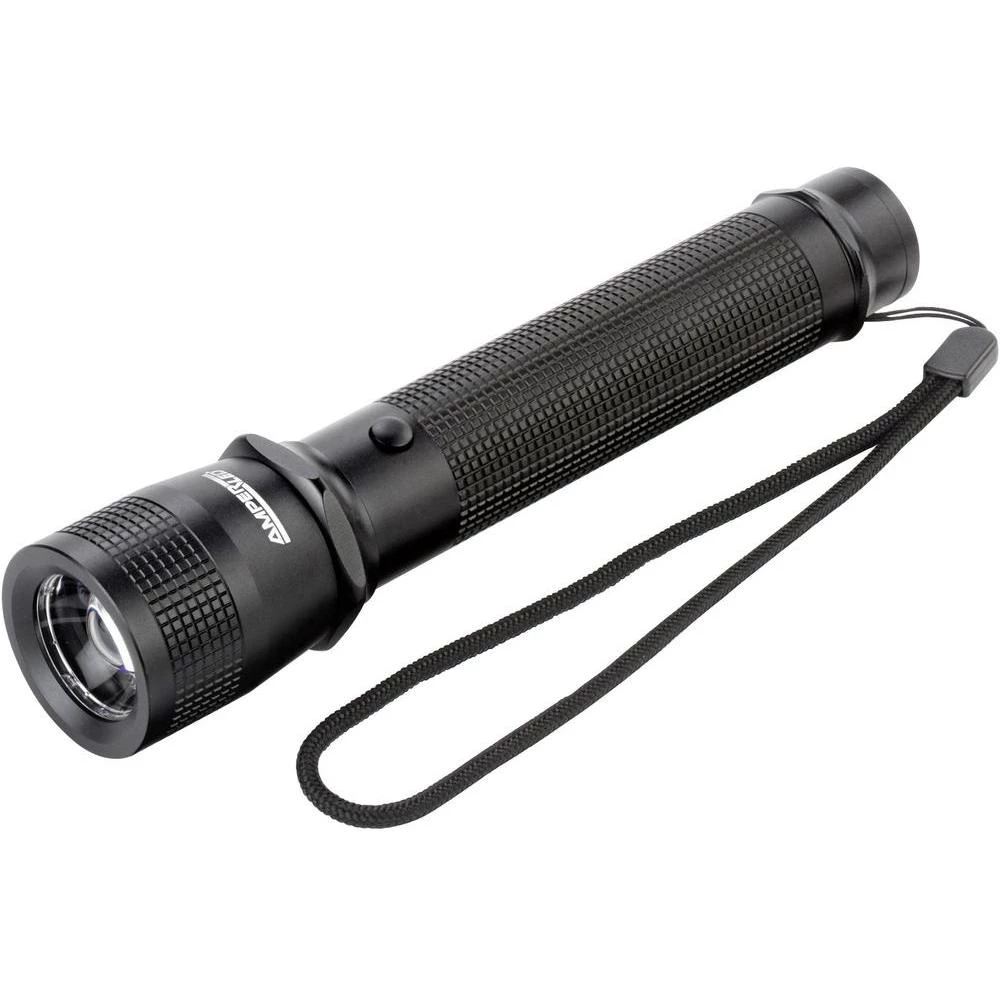 LED džepna svjetiljka s vezicom za ruku, s USB sučeljem Z4 Ampercell na baterije 350 lm 235 g crna slika