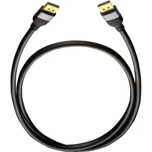 DisplayPort priključni kabel [1x DisplayPort utikač - 1x DisplayPort utikač] Oehlbach Impact Plus 1 m crna slika