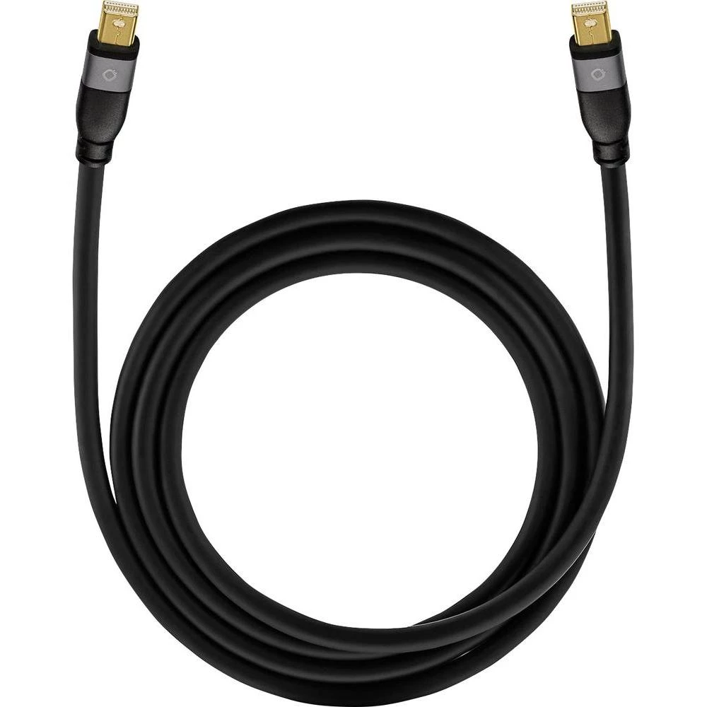 DisplayPort priključni kabel [1x Mini-DisplayPort utikač - 1x Mini-DisplayPort utikač] Oehlbach Impact Plus M2 1 m crna slika