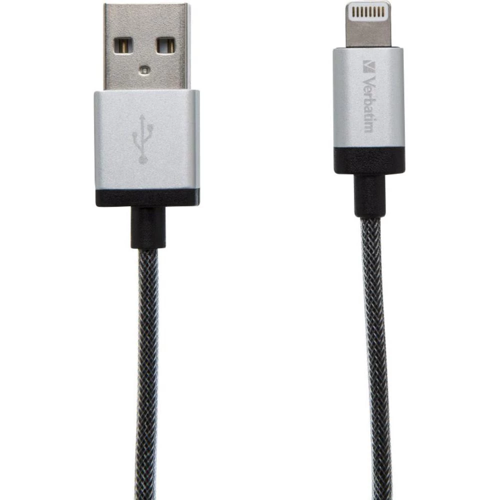 iPad/iPhone/iPod podatkovni/kabel za punjenje [1x USB 2.0 utikač A - 1x Apple Dock utikač Lightning] Verbatim 1.20 m srebrna slika