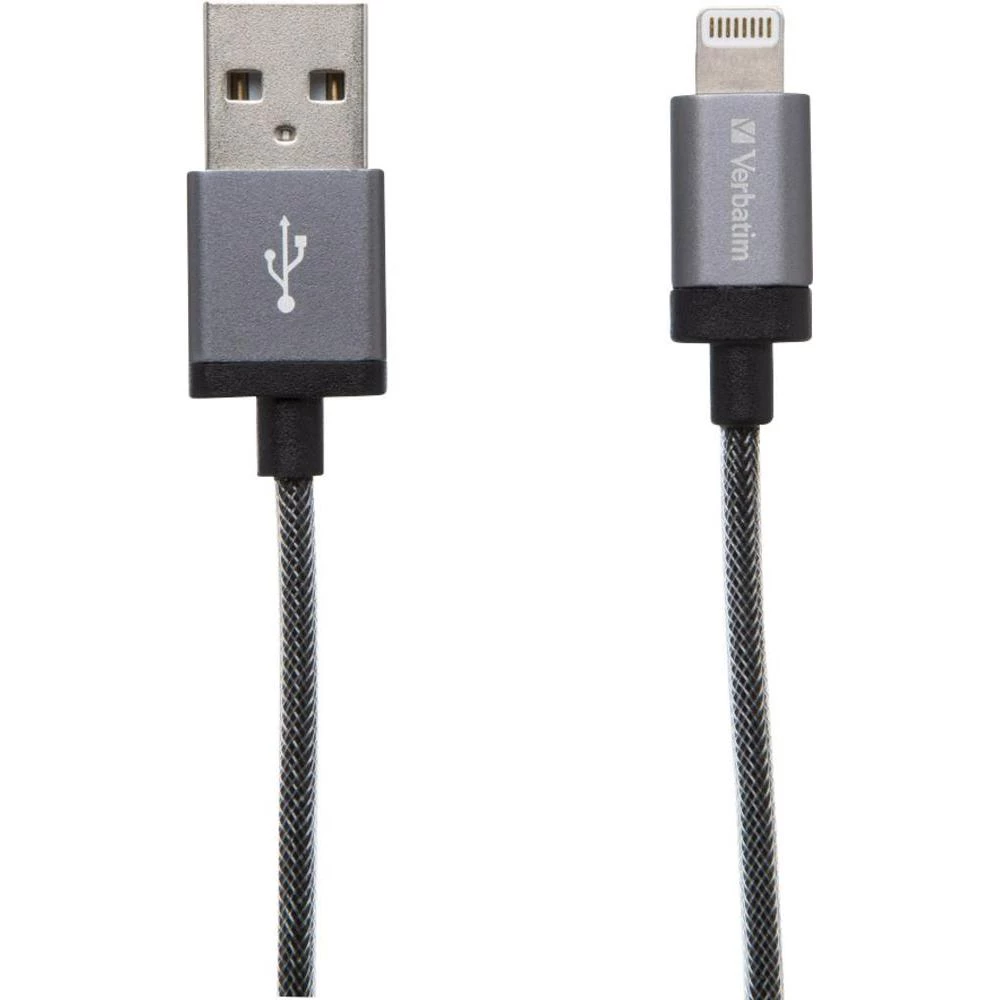 iPad/iPhone/iPod podatkovni/kabel za punjenje [1x USB 2.0 utikač A - 1x Apple Dock utikač Lightning] Verbatim 0.30 m siva slika