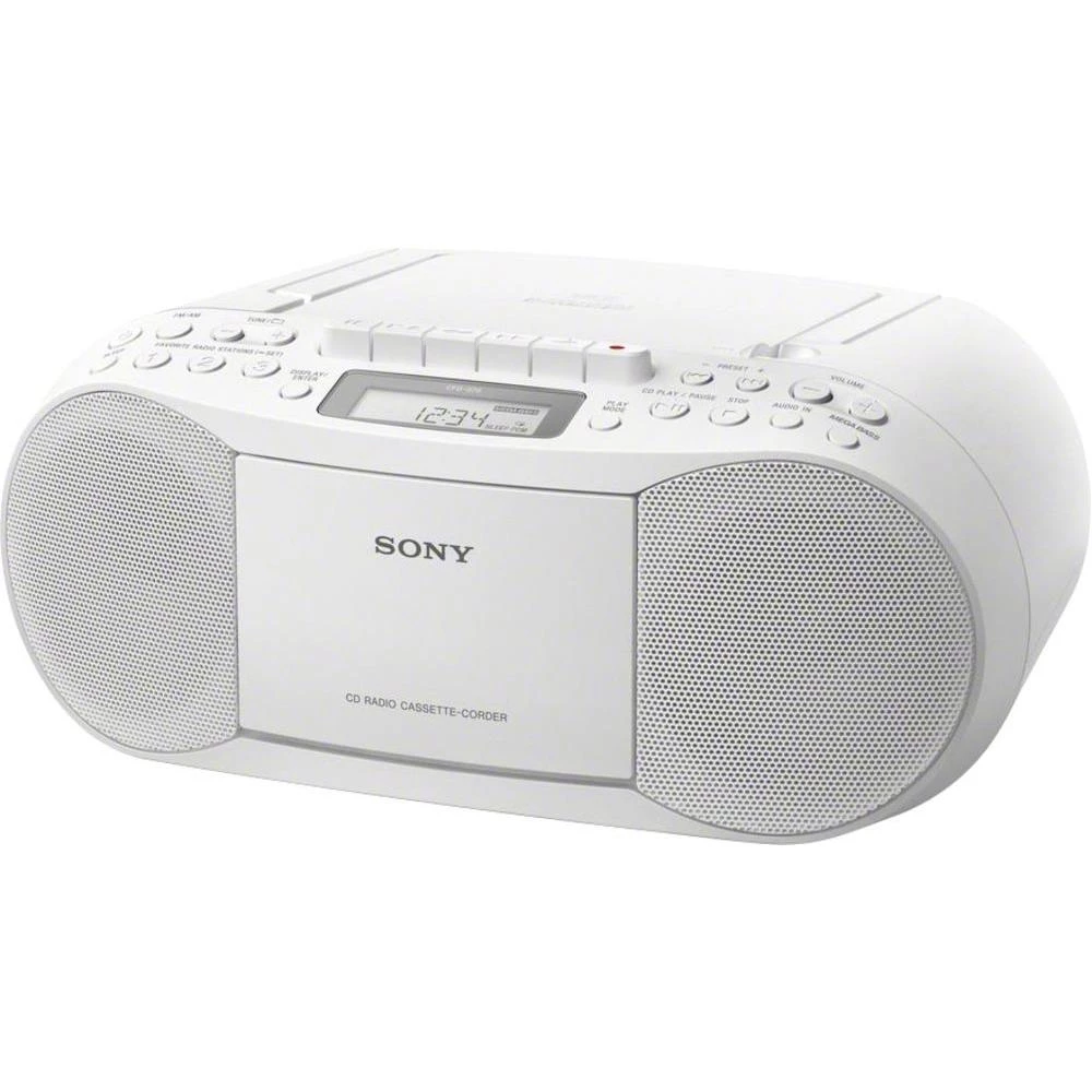 UKV CD radio CFD-S70W Sony AUX, CD, kazeta, MV, UKV bijela slika