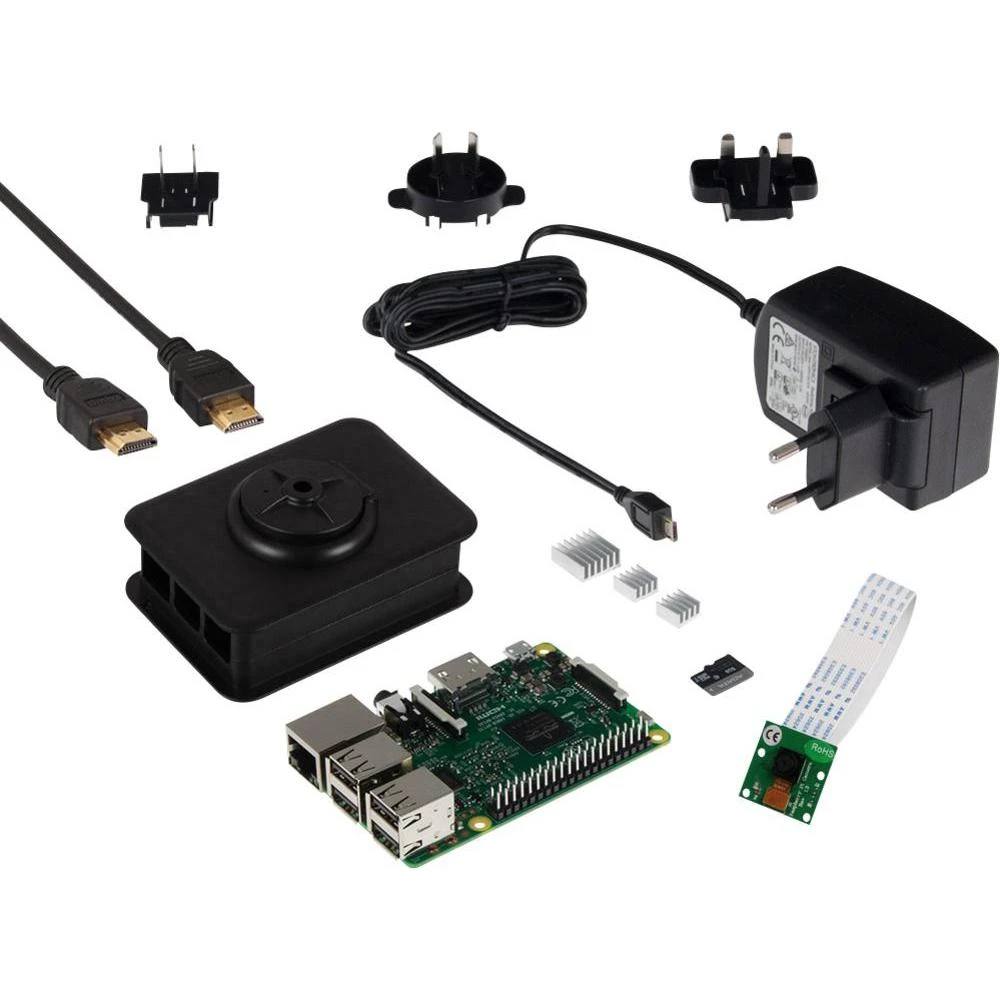 Raspberry Pi® 3 set za kameru, uklj. operativni sustav, uklj. strujni adapter slika