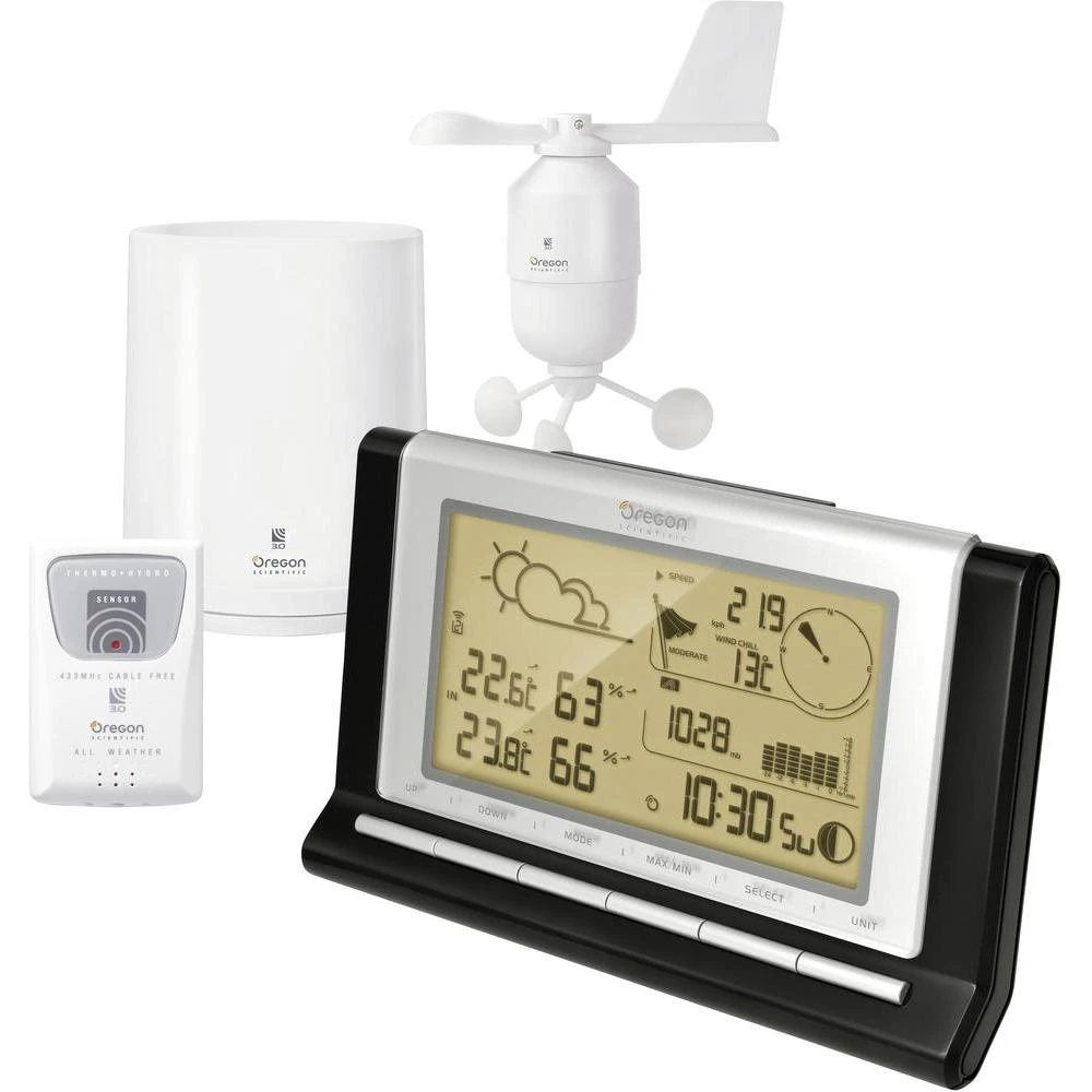 Oregon Scientific WMR89 Profi vremenska stanica crna, srebrna slika