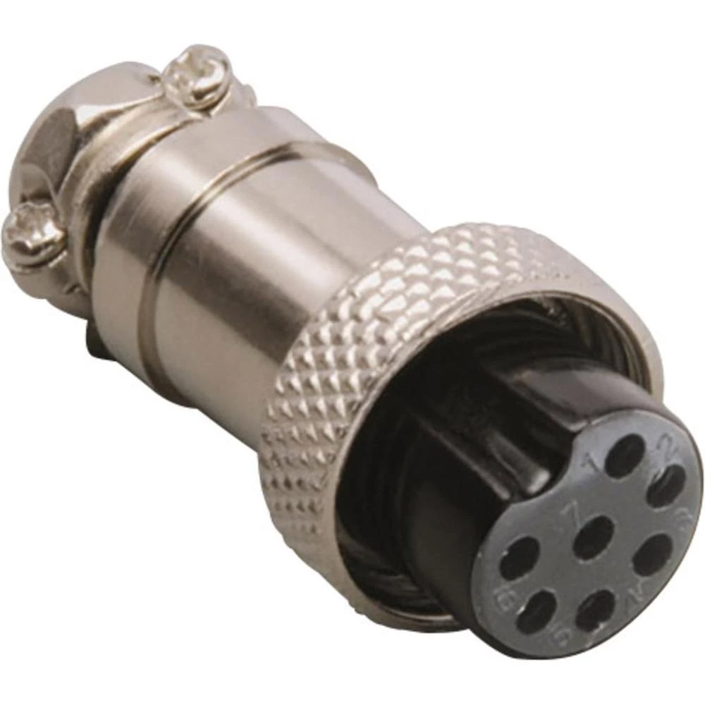 Miniaturni DIN okrugli utični konektor, sklopka, ravna, broj polova: 8 srebrne boje BKL Electronic 0206011 1 kom. slika