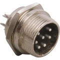 Miniaturni DIN okrugli utični konektor, utikač, ugradbeni, vertikalni, broj polova: 4 srebrne boje BKL Electronic 0206013 1 kom. slika