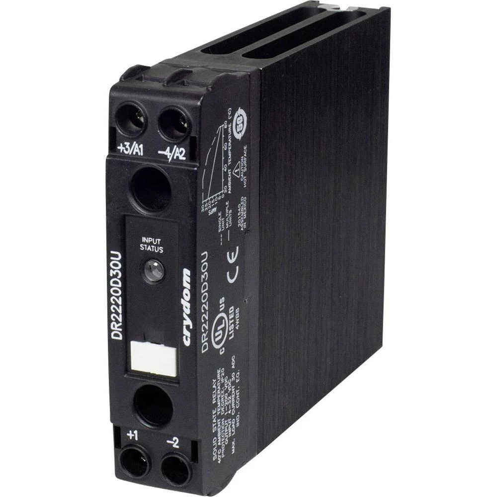 Poluprovodnička zaštita, serija DR2220 Crydom DR2220D30U struja opterećenja 30 A slika