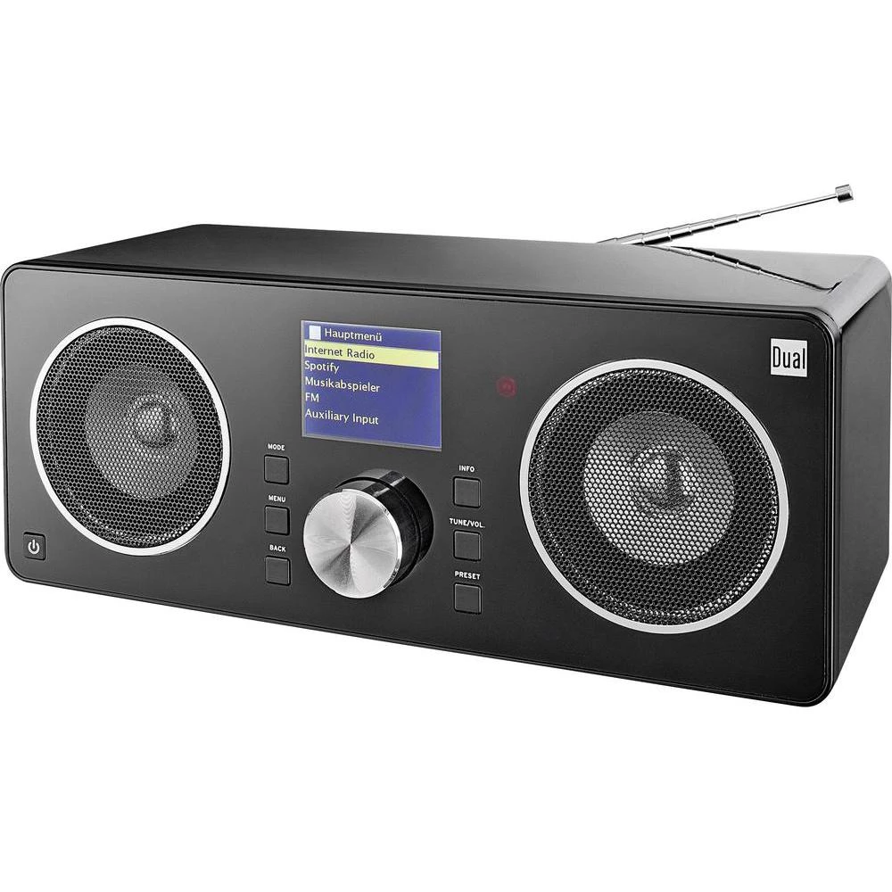 Internet stolni radio Dual radio Station IR 8S AUX, DAB+, internetski radio, UKW DLNA sposoban, Spotify crne boje slika