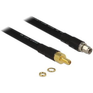 WLAN antenski priključni kabel [1x RP-SMA-utikač - 1x RP-SMA-utičnica] 0.40 m crne boje Delock slika