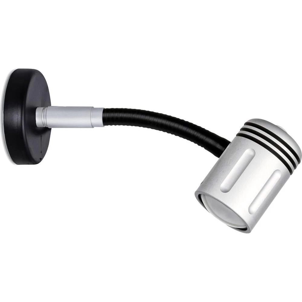 LED zidni reflektor 9 W hladna bijela less'n'more Prolyx P-MS aluminij, crna slika