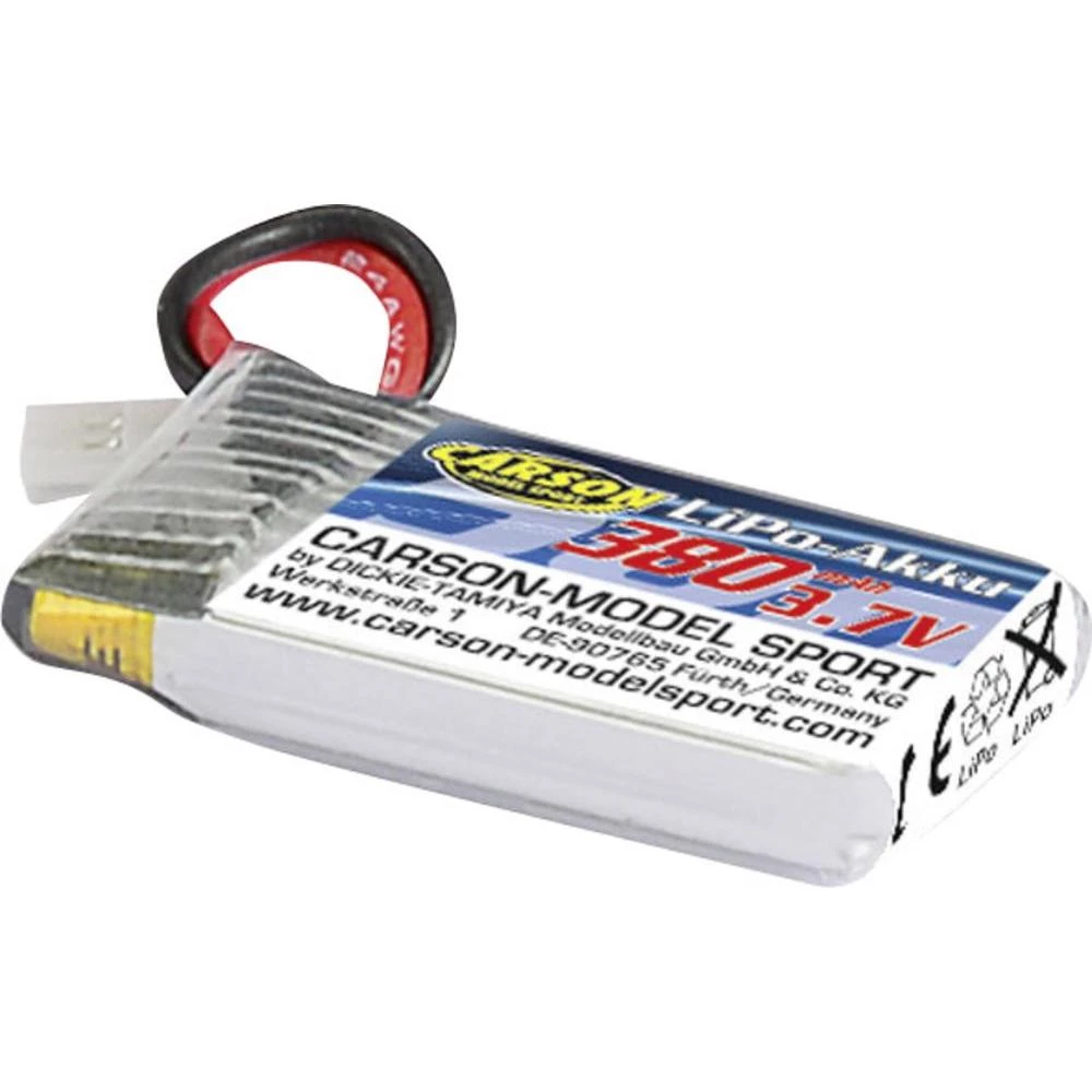 Modelarski paket baterija na punjenje (LiPo) 3.7 V 380 Carson RC Sport stik Mini slika