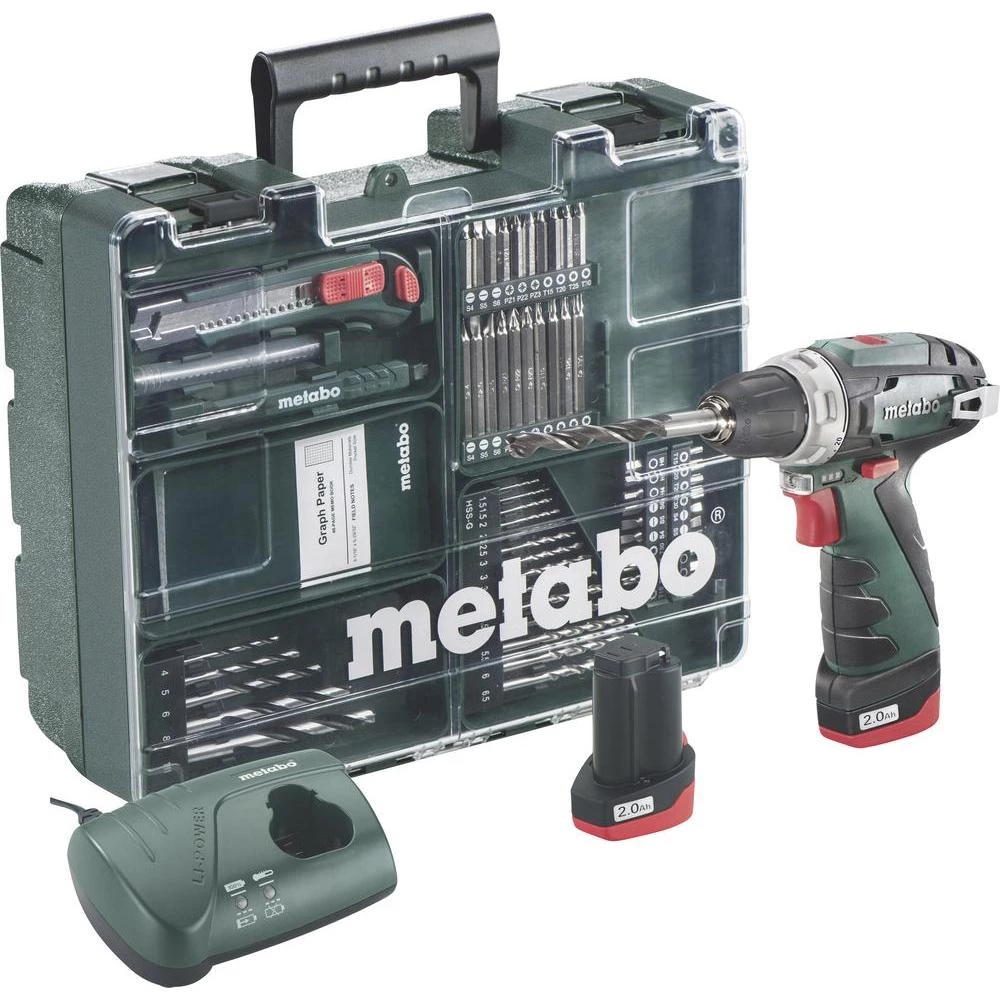 Metabo PowerMaxx BS Basic set akumulatorska bušilica-odvijač 10.8 V 2 Ah Li-Ion uklj. 2. akumulatora, uklj. kovčeg, uklj. dodatn slika