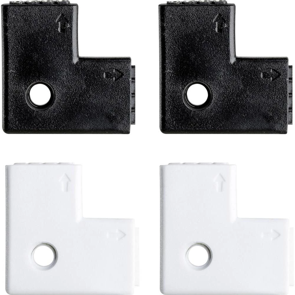 Konektor 90°-kutni za dekorativne svjetiljke YourLED 70599 Paulmann bijela, crna, plastika, 4 kom. u setu slika