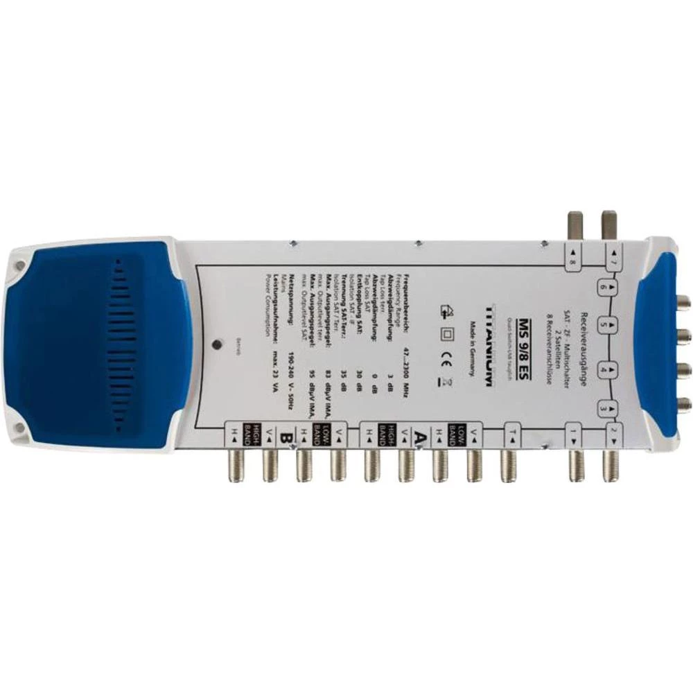 Satelitski višestruki prekidač MS 9/8 ES Smart broj ulaza (višestruki prekidač): 9 (8 SAT/1 zemaljski) broj sudionika: 8 podoban slika