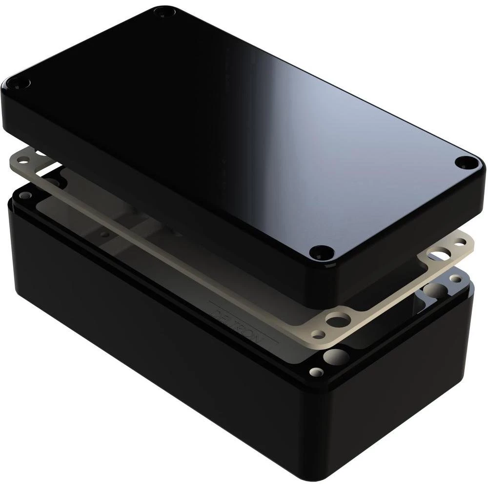 Univerzalno kućište 260 x 160 x 90 aluminij, crna boja Deltron Enclosures 487-261609B 1 kom. slika