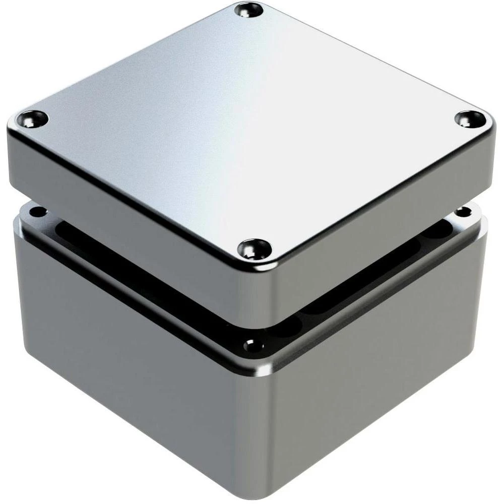 Univerzalno kućište 125 x 125 x 80 aluminij, siva boja Deltron Enclosures 487-121208A-68 1 kom. slika