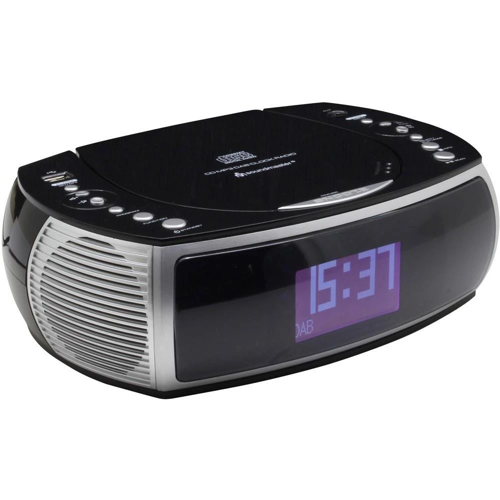 DAB+ radio budilica URD470SW SoundMaster AUX, CD, DAB+, UKV, USB crna slika
