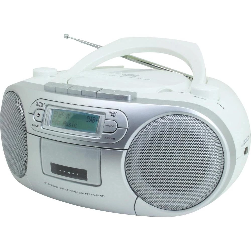 DAB+ CD radio SCD7900 SoundMaster AUX, CD, DAB+, kazeta, UKV, USB bijela slika