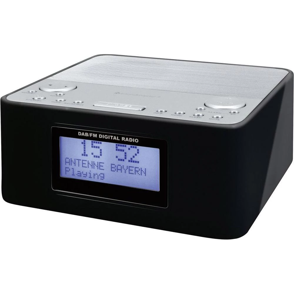 DAB+ radio budilica UR170SW SoundMaster DAB+, UKV crna, srebrna slika