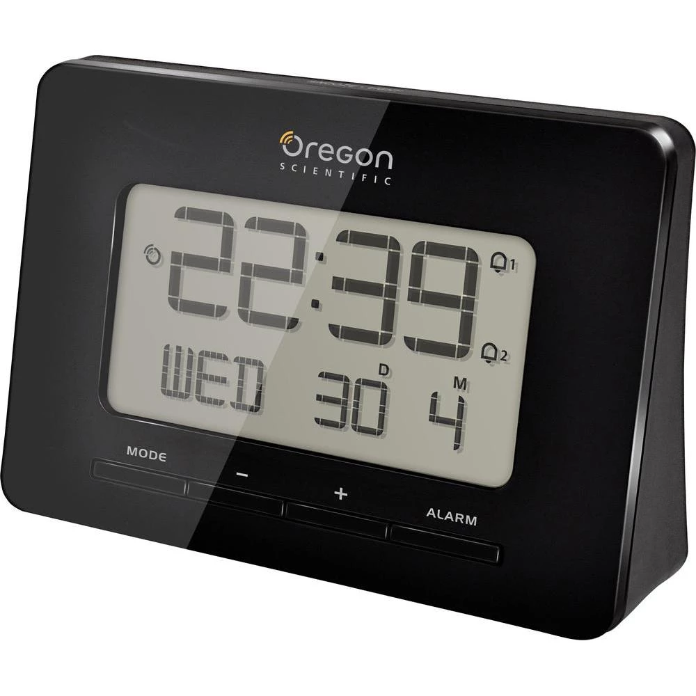 Radijski kontrolirana budilica Oregon Scientific RM 938 black crna, broj alarma 2 slika