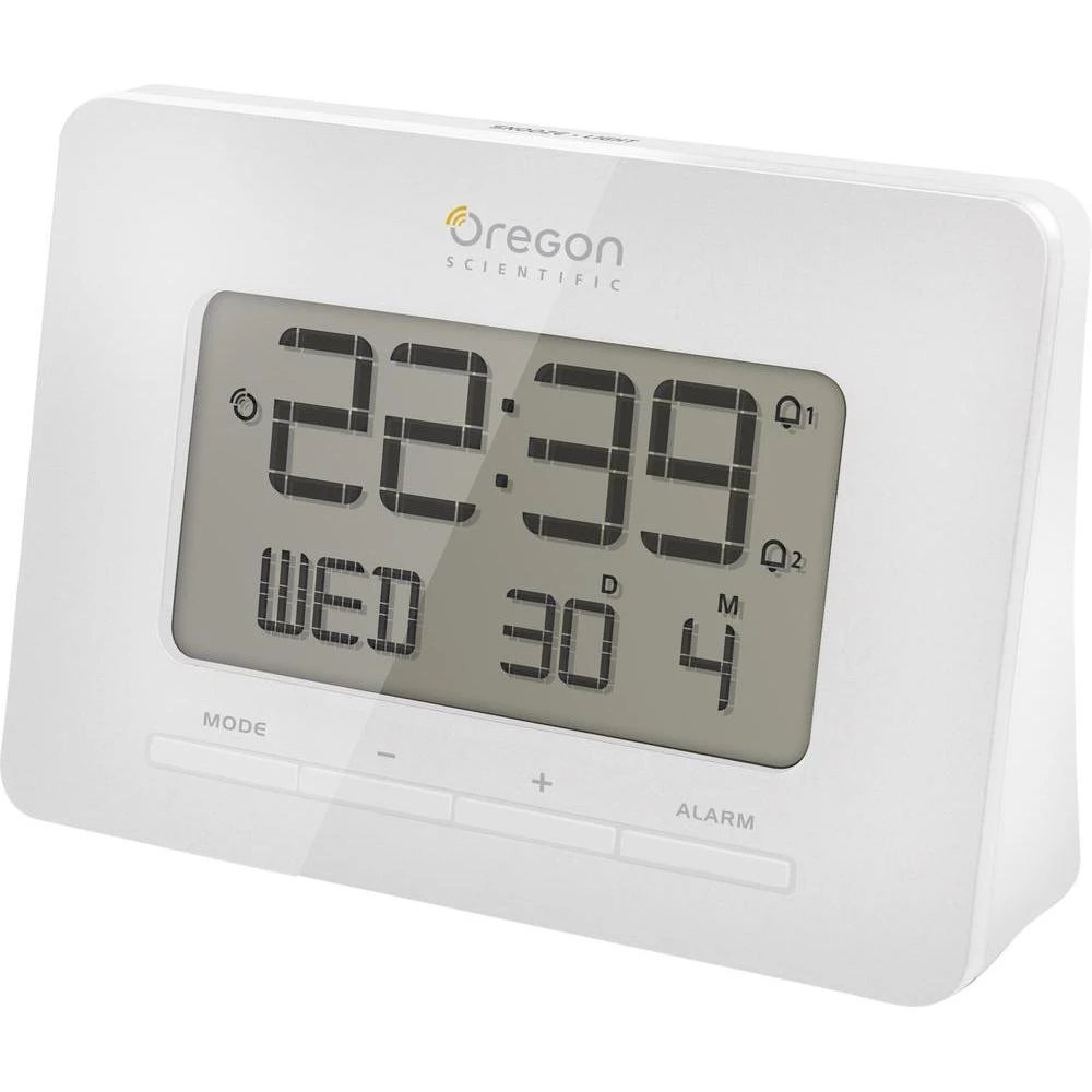 Radijski kontrolirana budilica Oregon Scientific RM 938 white bijela, broj alarma 2 slika