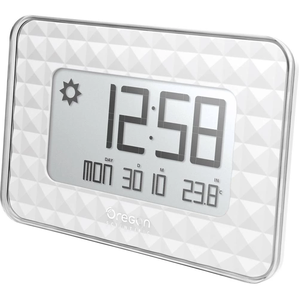 Radijski kontrolirani zidni sat Oregon Scientific JW 208 silver 30 mm x 246 mm x 173 mm bijeli slika