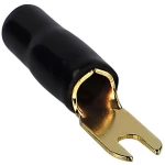 Viličasta kabelska cipelica 10 mm promjer rupe: 4 mm djelomično izolirana, crna, 24K026 1 kom.