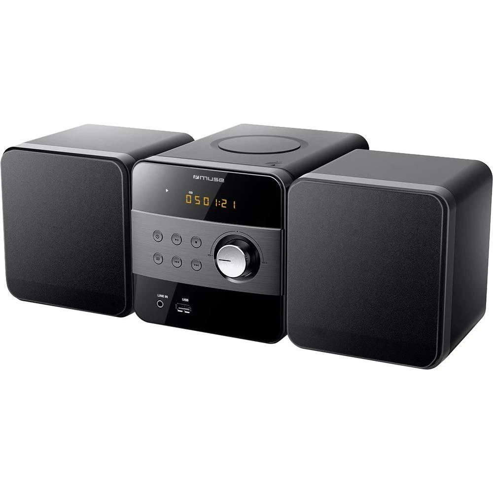 Stereo glazbena linija M-57 BT Muse AUX, Bluetooth®, CD, UKV, USB crna slika