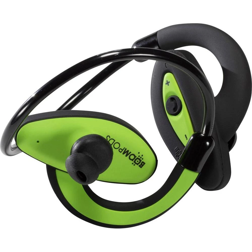 Bluetooth® sportske slušalice Sportpods Boompods In Ear s mikrofonom, otporne na znoj, s odbijanjem vode zelena slika