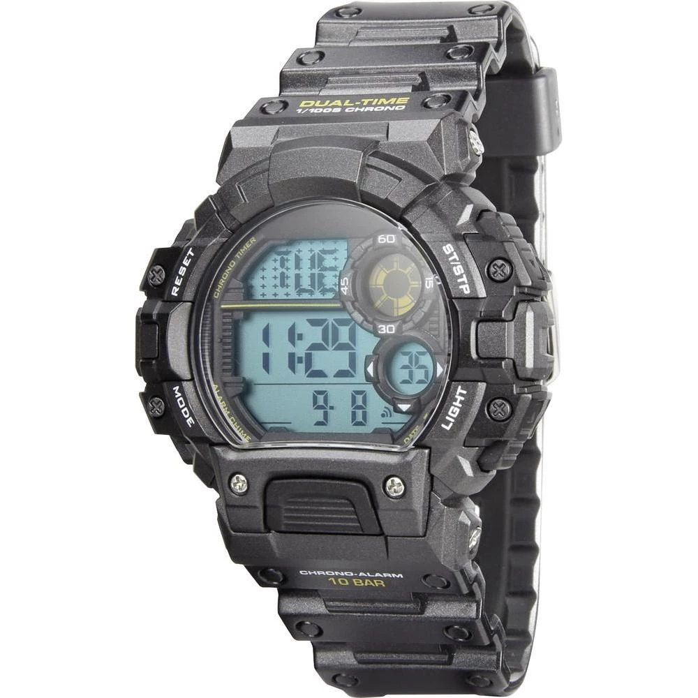 Sportski sat YP13613-05 (promjer x V) 48 mm x 15 mm antracit kućište = ABS plastika, materijal narukvice = PU plastika, renkforc slika