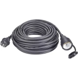 Strujni produžni kabel [šuko gumeni utikač -šuko gumeni spojnik] renkforce 16 A crna 10 m