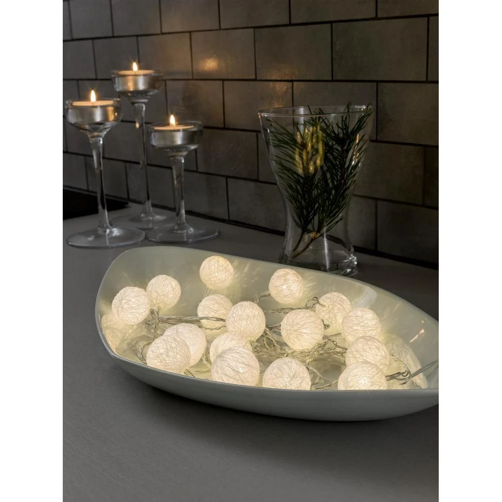 Svjetlosni lanac sa motivom, loptice, unutarnji, strujno napajanje 16 LED topla bijela 6 m Konstsmide 3135-103 slika