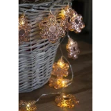 Svjetlosni lanac sa motivom, cvijeće, unutarnji, baterijsko napajanje 10 LED topla bijela 1.2 m Konstsmide 3144-603