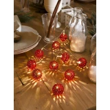 Svjetlosni lanac sa motivom, loptice, unutarnji, baterijsko napajanje 10 LED topla bijela 1.2 m Konstsmide 3157-553