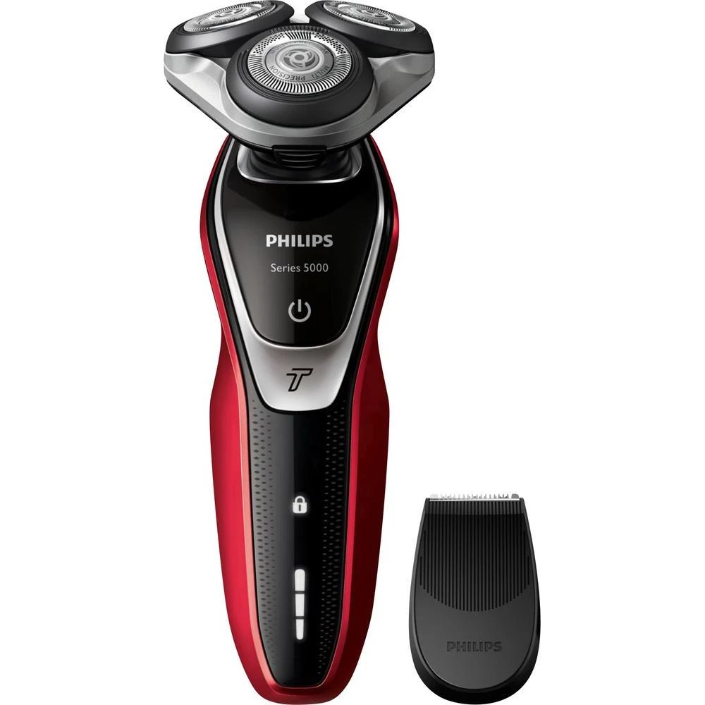 Rotirajući brijaći aparat S5340/06 Philips Shaver serija 5000 tamnosiva, tamnocrvena, srebrna slika