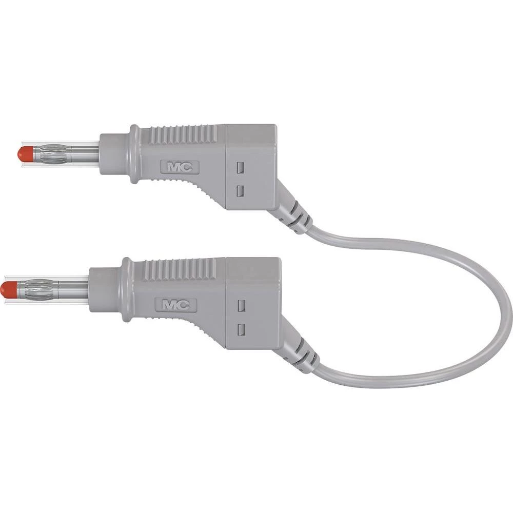 Sigurnosni mjerni kabel [ lamelni utič 4 mm - lamelni utič 4 mm] 1.50 m sive boje MultiContact XZG425/SIL slika