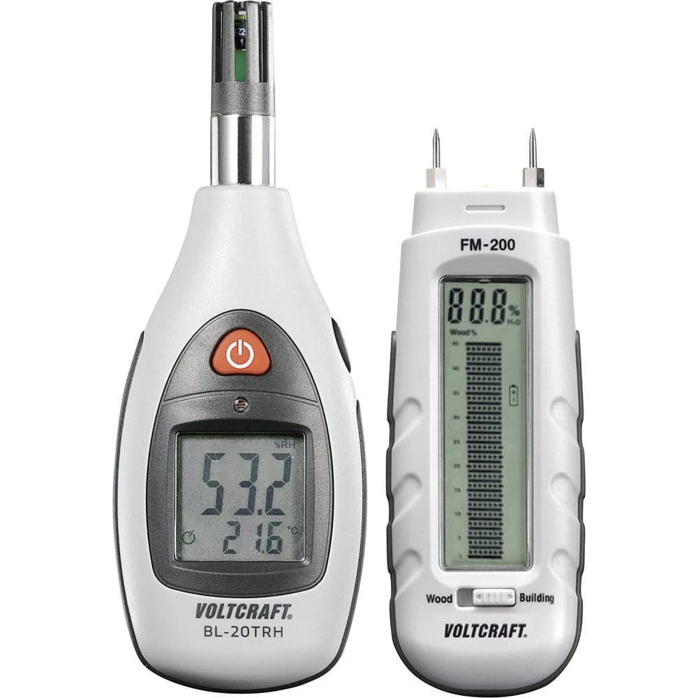 Mjerač vlažnosti (higrometar) VOLTCRAFT set, ručni higrometar BL-20 TRH + ubodni mjerač vlage FM-200 0 % rF 100 % rF slika