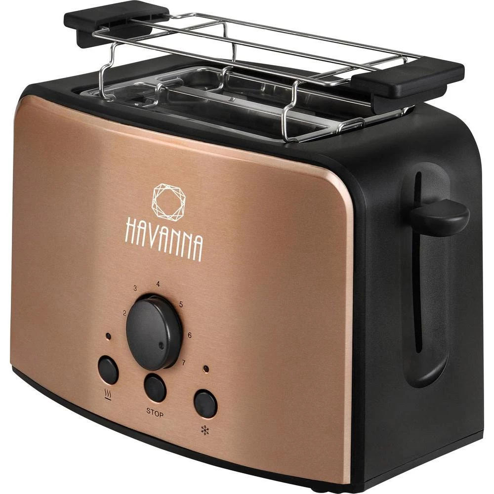 Toster TKG TO 1200 K TKG Team Kalorik s kablom, s nastavkom za pecivo bakrena slika