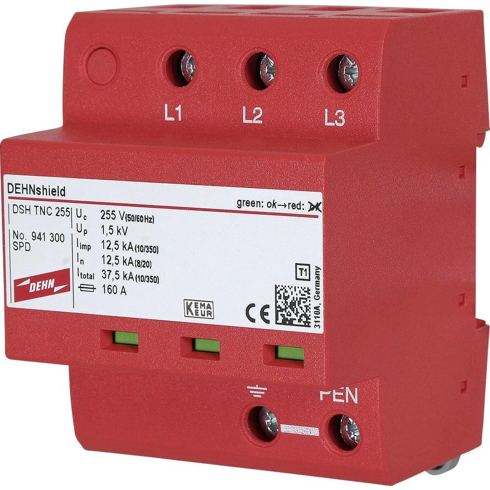 Kombinirani odvodnik spreman za priključivanje 941300 DEHN za TN-C-sustave IP20 slika