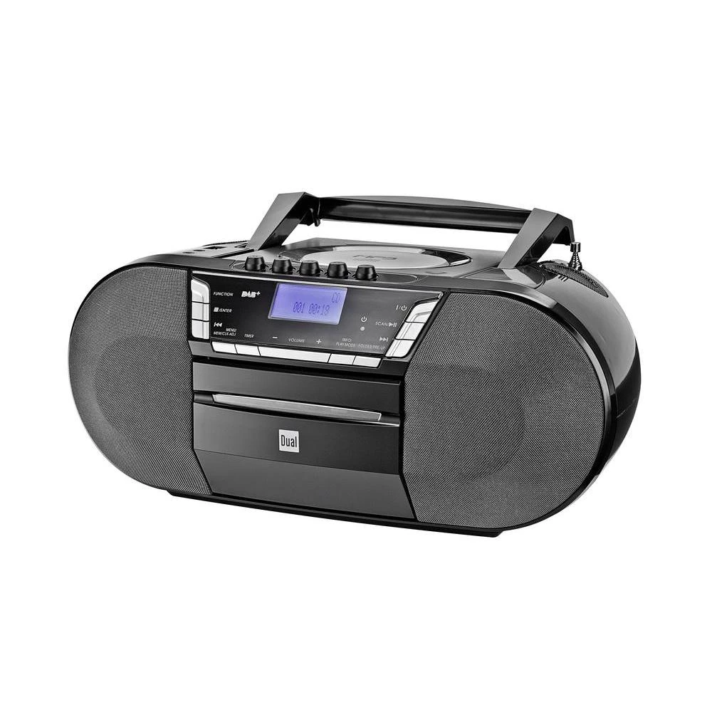 DAB+ CD-radio Dual DAB-P 200 AUX, CD, DAB+, kazetar, UKV, USB crne boje slika