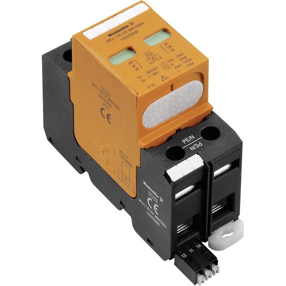 Odvodnik munje 1351570000 Weidmüller VPU I 1 R LCF 280 V/25 KA IP20 slika