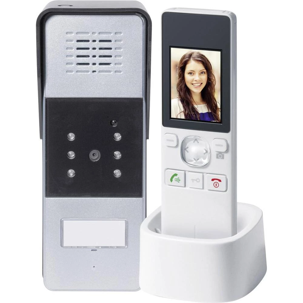 Video portafon bežični komplet 086012 GEV 1 obiteljska kuća srebrna, bijela, crna slika