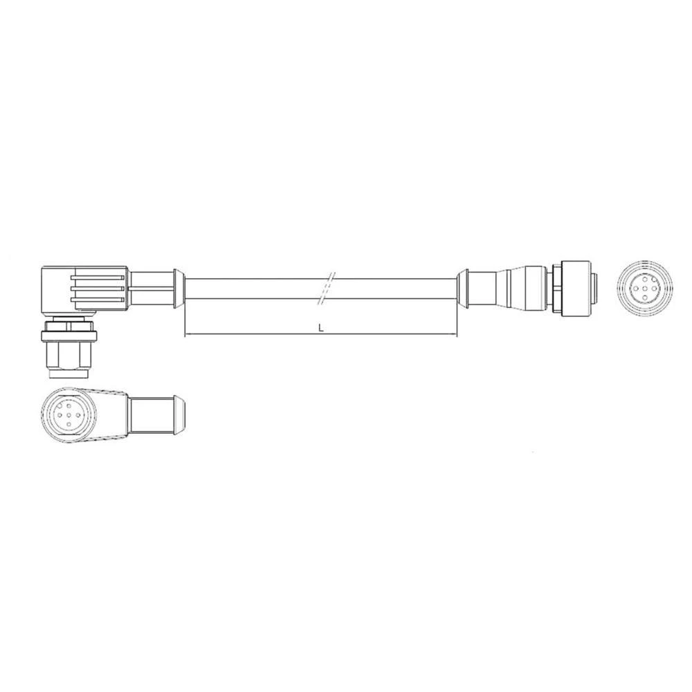 Vezni vodič, M12 kutni utikač, M12 ravna utičnica 2273121-4 TE Connectivity sadržaj: 1 kom. slika
