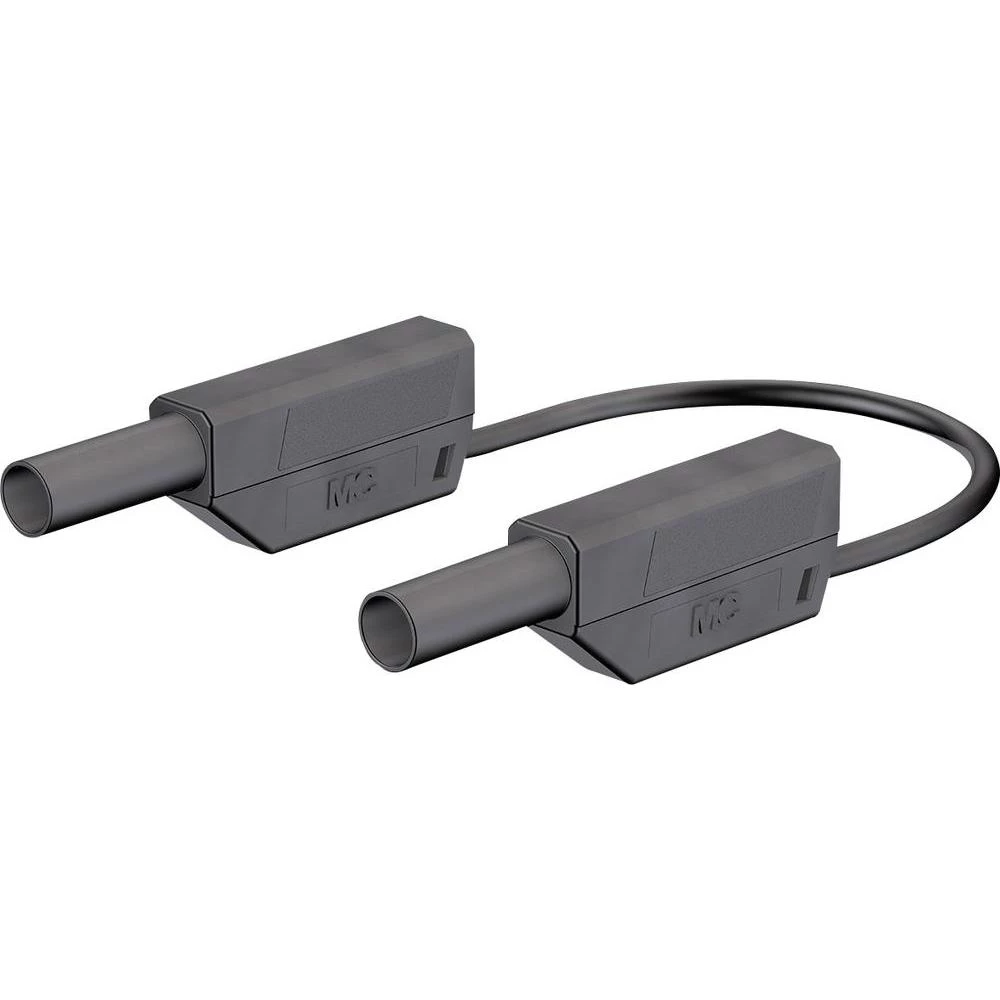 Mjerni kabel [ lamelni utič 4 mm - lamelni utič 4 mm] 150 cm crne boje MultiContact MultiContact slika